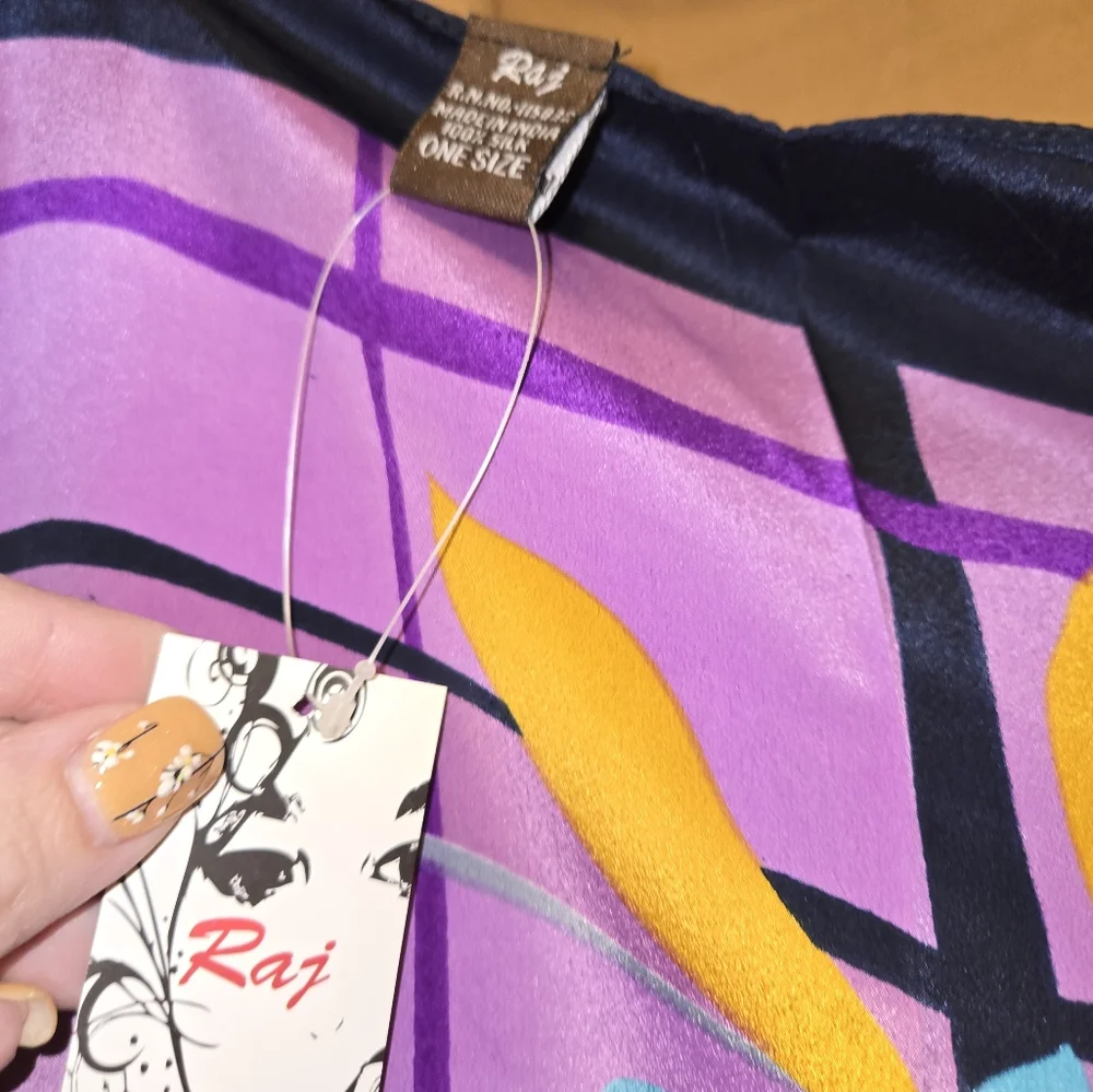 New Raj 100% silk scarf (purple)